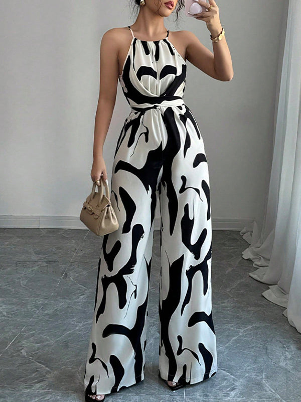 Zoe - Loose Sleeveless Spaghetti-Neck Jumpsuit