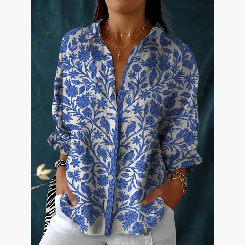 Frederikke | Blue Garden Blouse