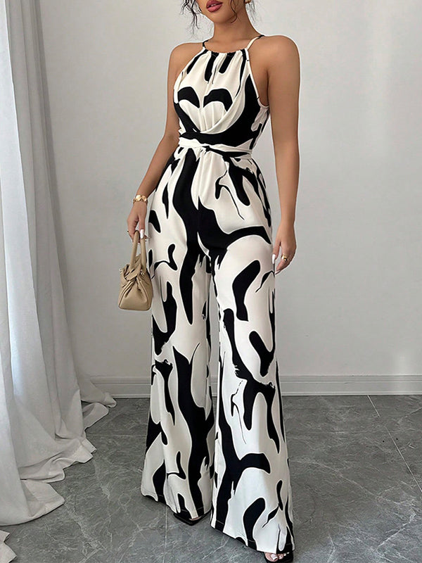 Zoe - Loose Sleeveless Spaghetti-Neck Jumpsuit