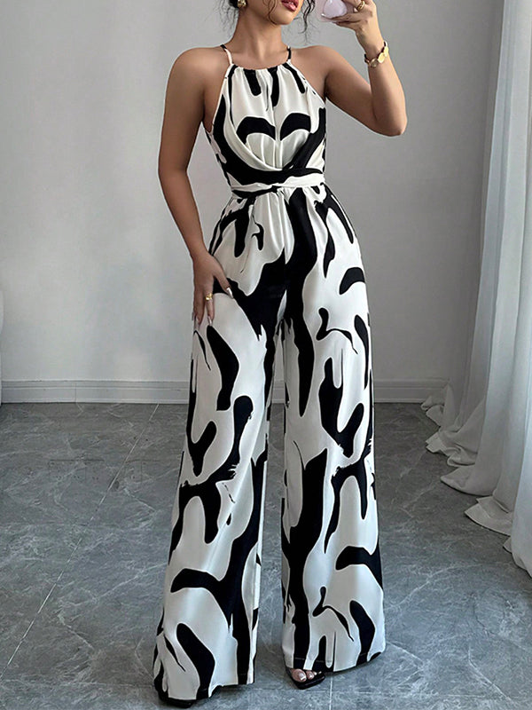 Zoe - Loose Sleeveless Spaghetti-Neck Jumpsuit