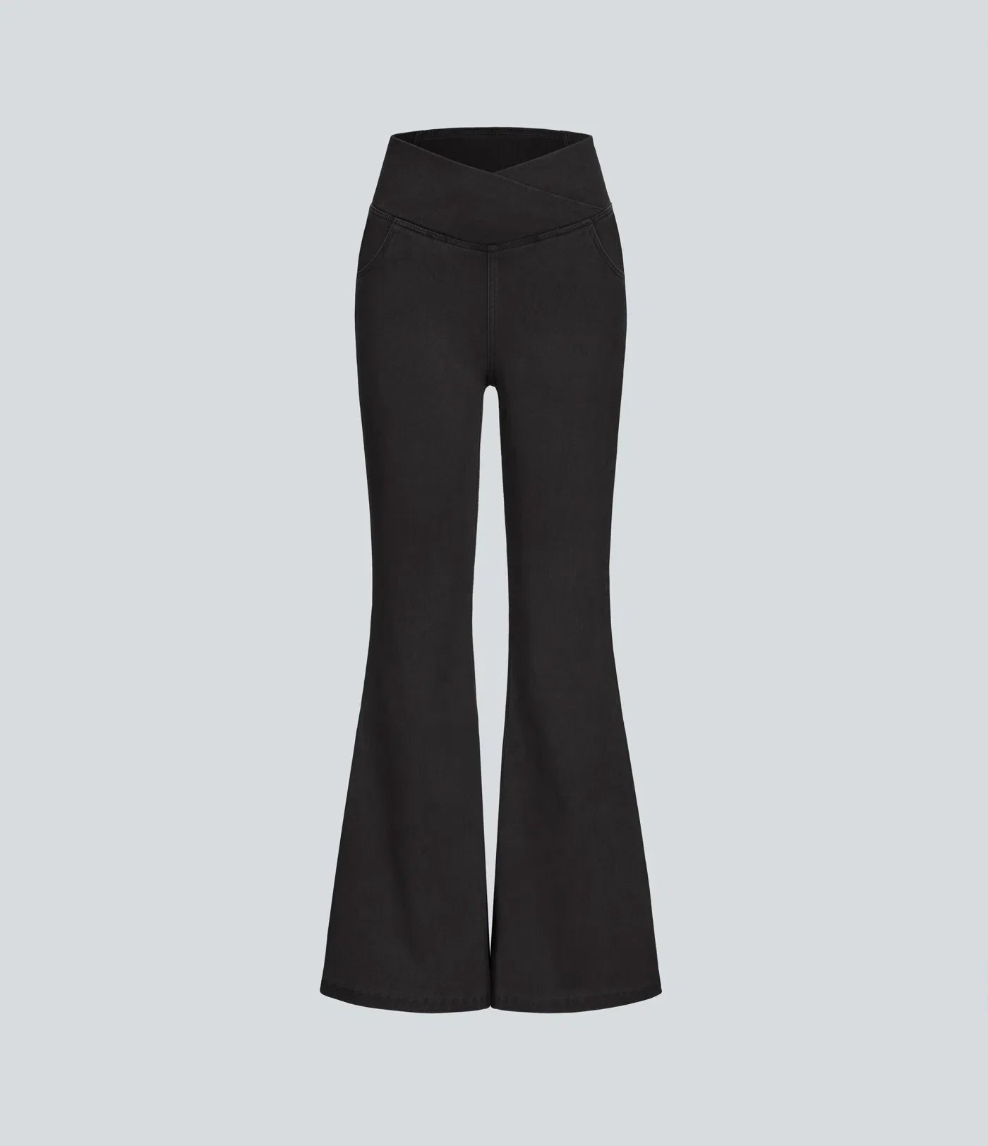 SF Flex™ High Waisted Crossover Pocket Washed Casual Jeans