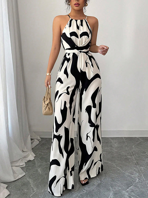 Zoe - Loose Sleeveless Spaghetti-Neck Jumpsuit