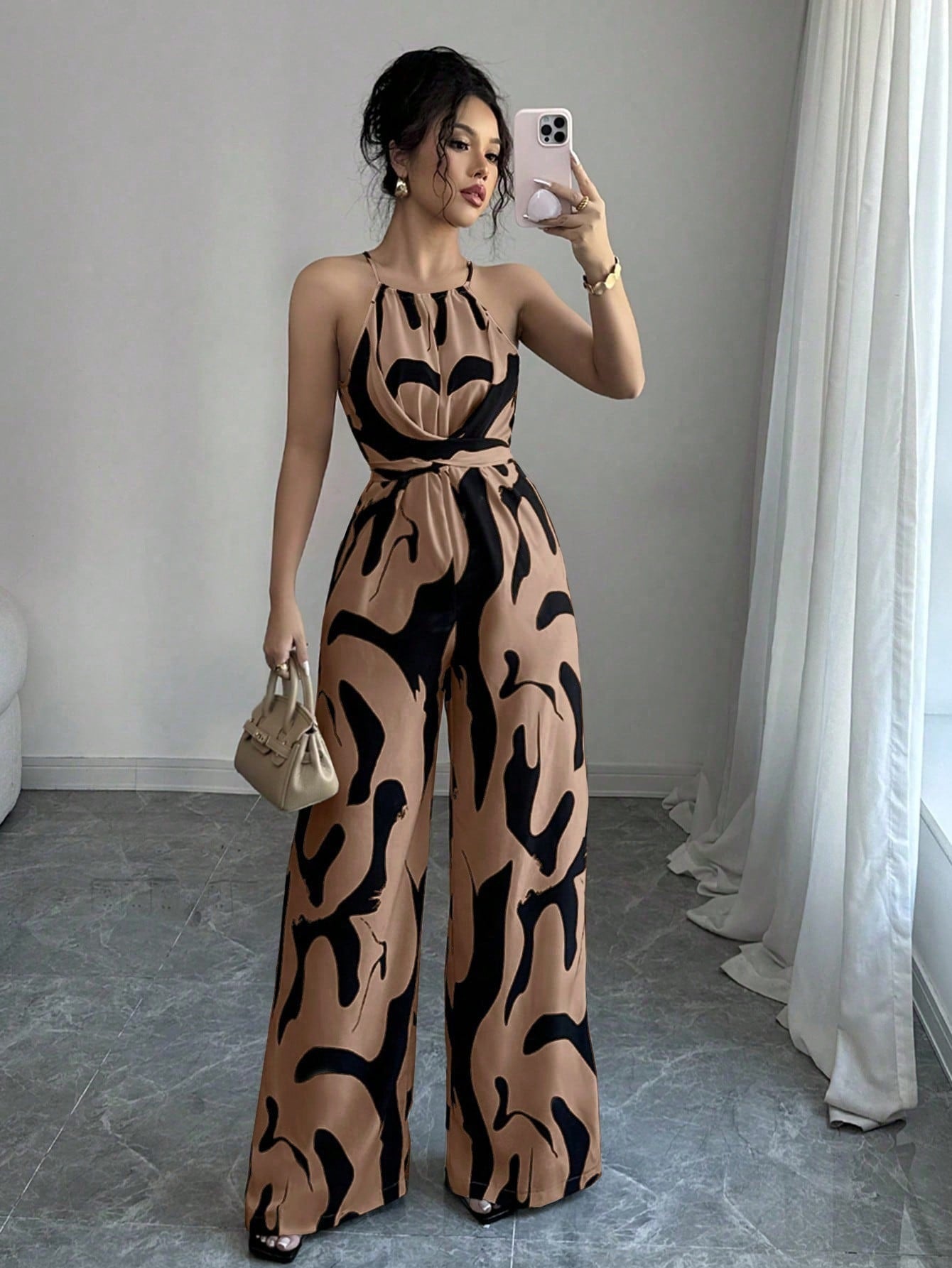 Zoe - Loose Sleeveless Spaghetti-Neck Jumpsuit