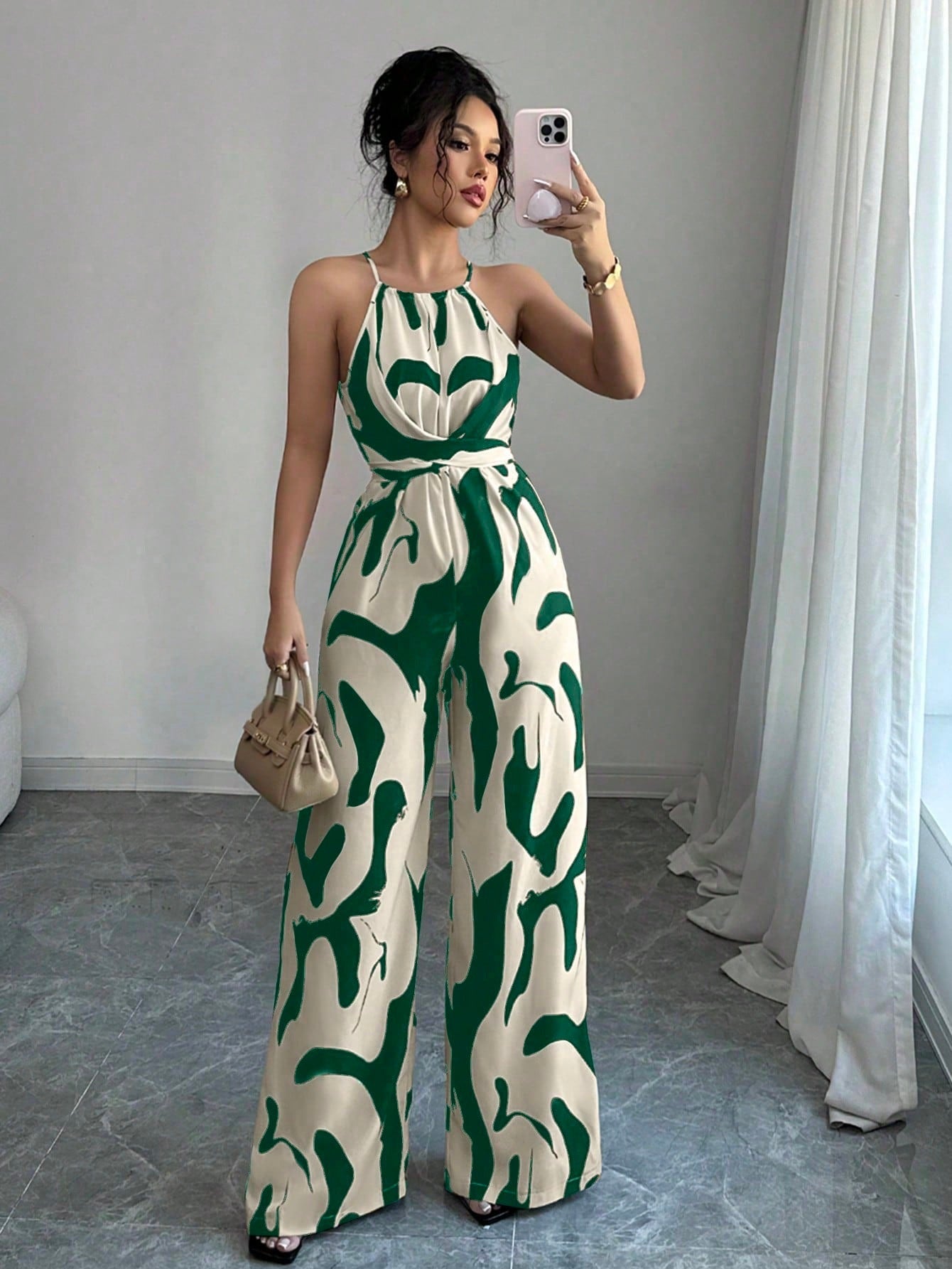 Zoe - Loose Sleeveless Spaghetti-Neck Jumpsuit