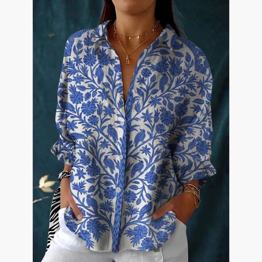 Frederikke | Blue Garden Blouse