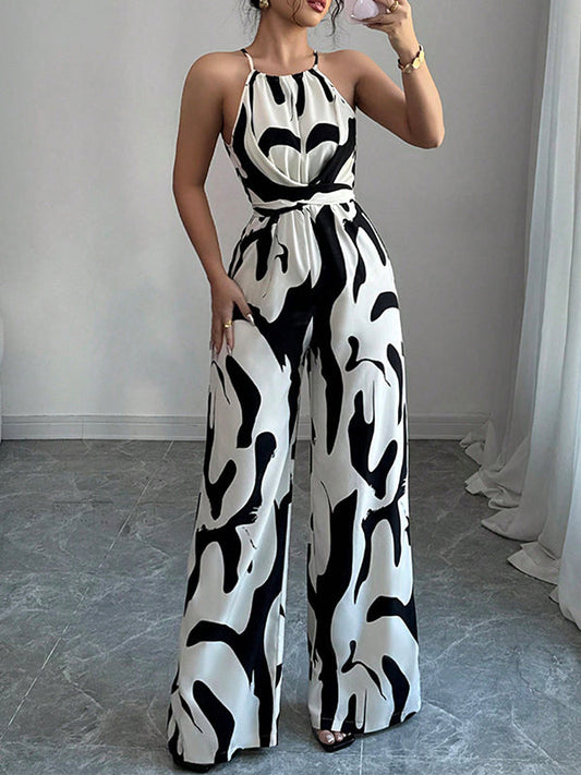 Zoe - Loose Sleeveless Spaghetti-Neck Jumpsuit