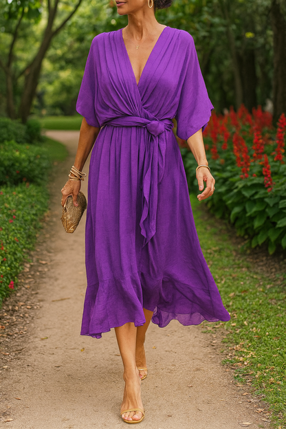 Monica™ | Chiffon V-neck Dress