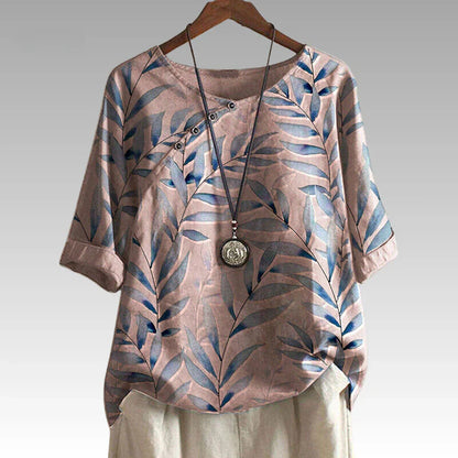 Celia | Nature Inspired Button Detail Top