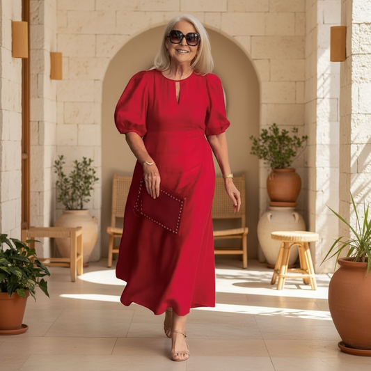 Juliana - Elegant Puff-Sleeve Dress