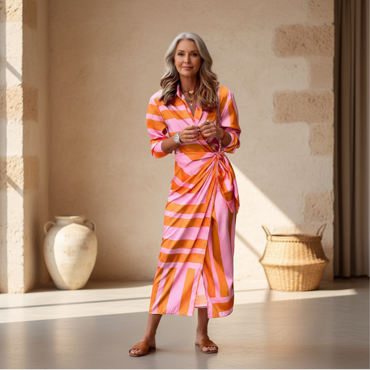Elvina - Printed Wrap Dress