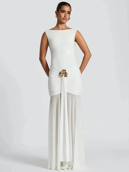 SÉVANA™ | Draped Backless Dress